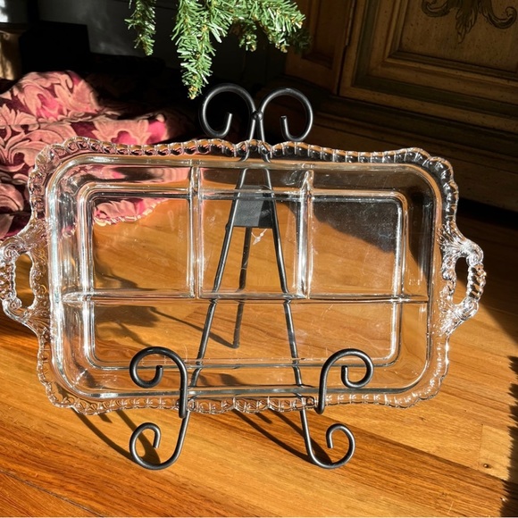 Dining Vintage Glass Serving Tray Poshmark